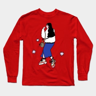 Girl with Cool Sneakers Long Sleeve T-Shirt